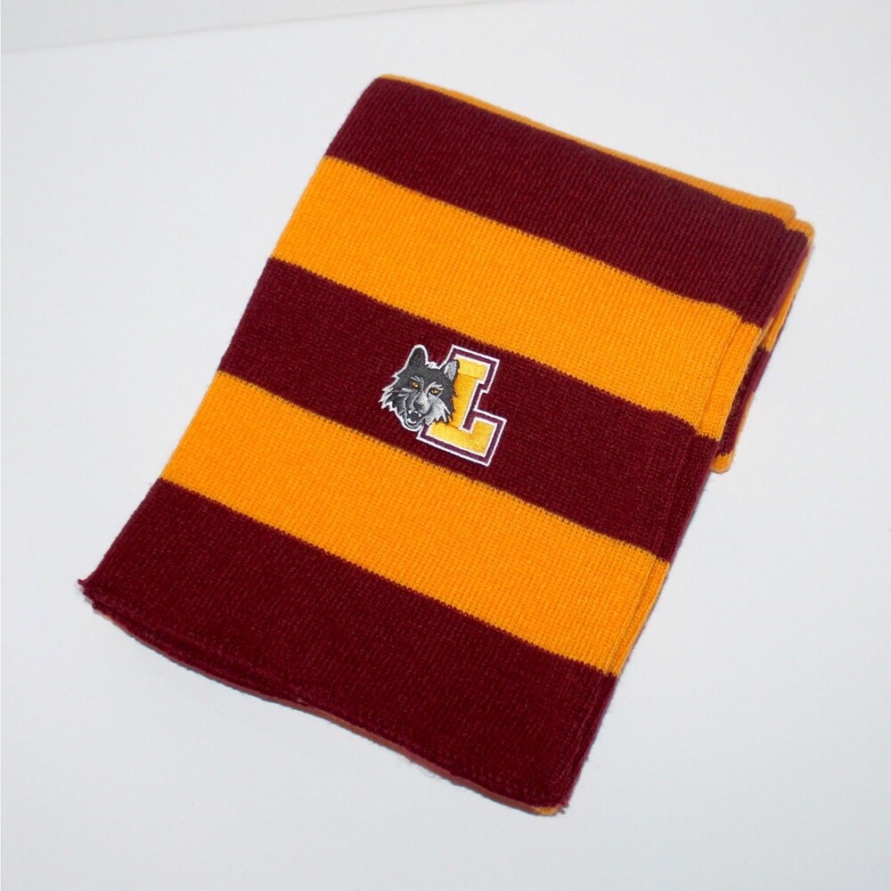 Loyola University Chicago Ramblers Scarf Logofit striped burgundy unisex